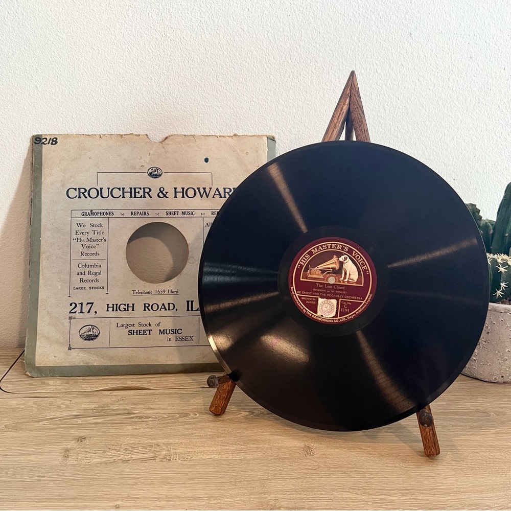 HMV His‎ Master’s Voice C1194 The Lost Chord Abide With Me 78 RPM Record